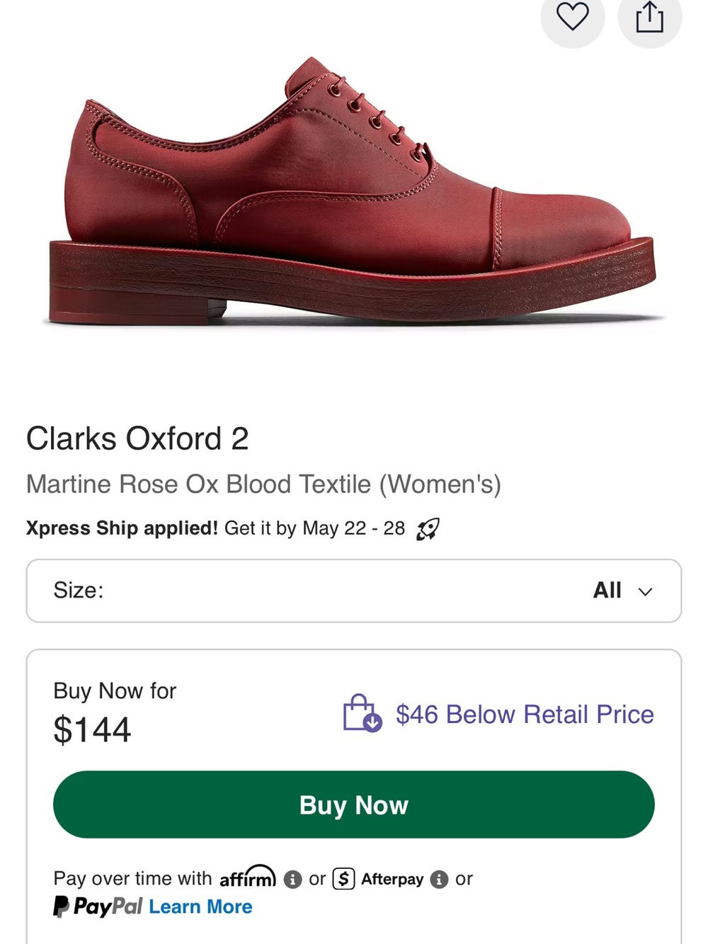 Clark’s Oxblood Oxford shoes (Coming up Roses collection) - Picture 7 of 7
